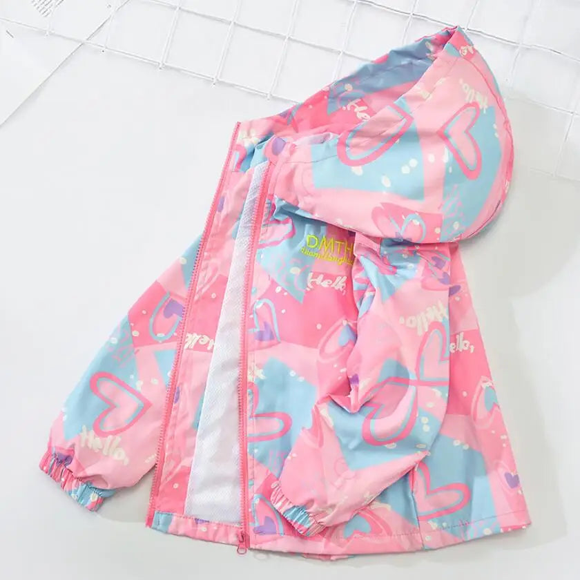 Girls Jacket Teenager Autumn Winter Casual Windproof Children Outdoor Overcoat