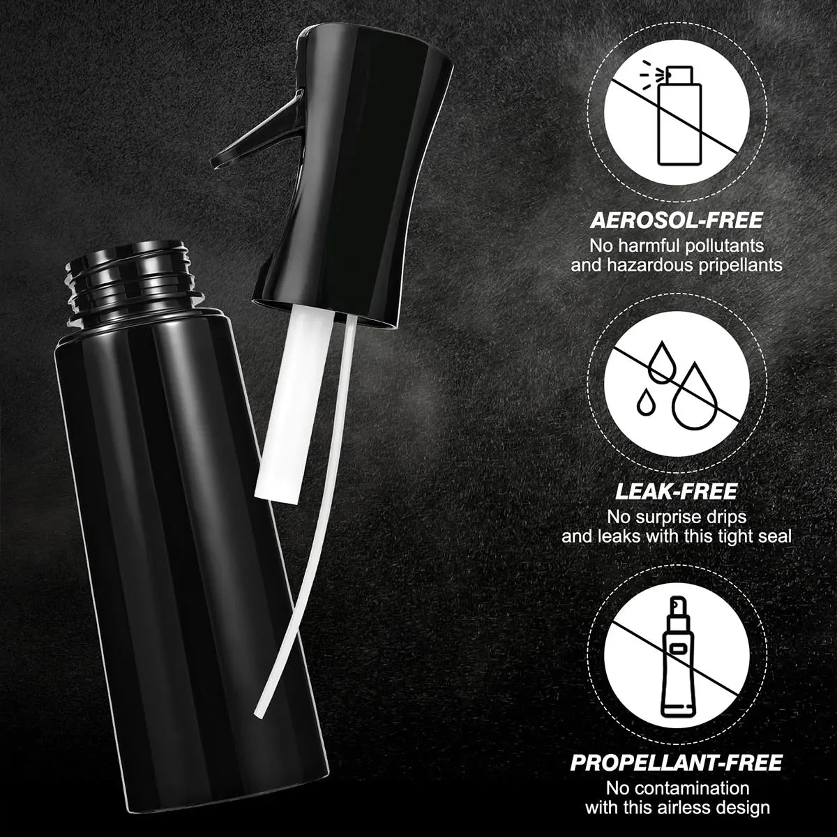 200ml Hair Continuous Spray Bottle Alcohol Bottle Makeup Spray Bottle Fine Mist Water Spray Bottle for Salons Barber Tools -LIU