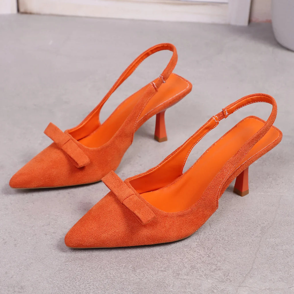 Baotou strap pointed fashion sandals Korean version of elegant temperament high heels 2025 new foreign style super fairy