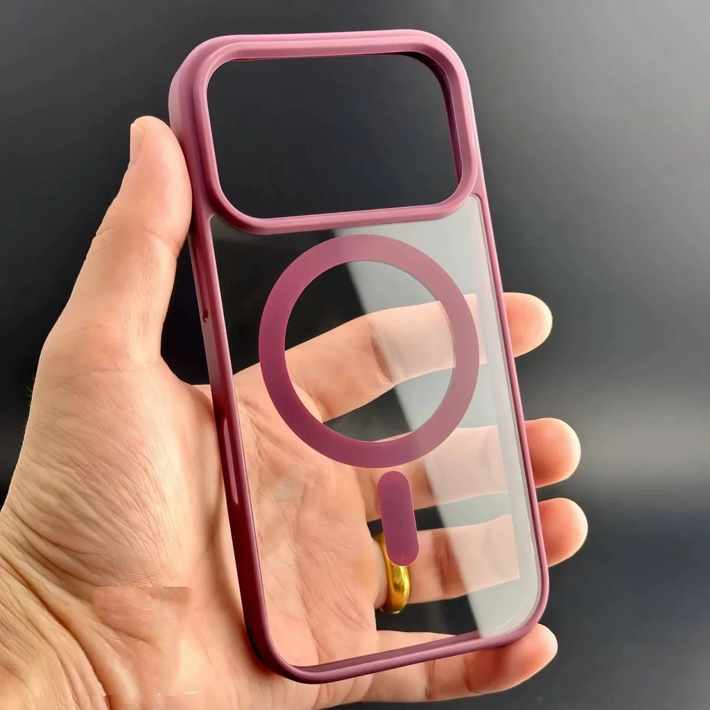 Fashion for Magsafe Wireless Charge Phone Case for IPhone 18 17 Air 16 15 14 Plus 13 12 Pro Max Transparent Acrylic Back Cover