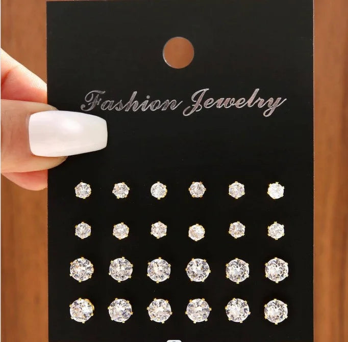 104 Pcs/Set Fashion Metal Pearl Zircon Earrings  Butterfly Necklaces Bracelets Rings Combinations Jewelry Sets For Women's Gifts
