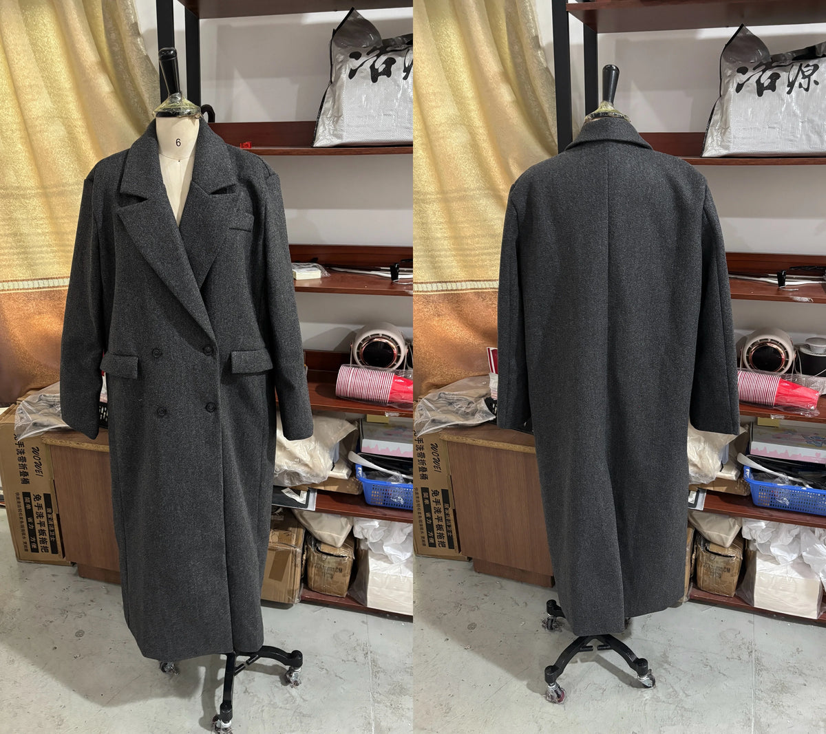 Chic Women's Woolen Overcoat Autumn Winter Solid Lapel Double Breasted Long Sleeve Long Coat 2026 Elegant Lady Street Outwear