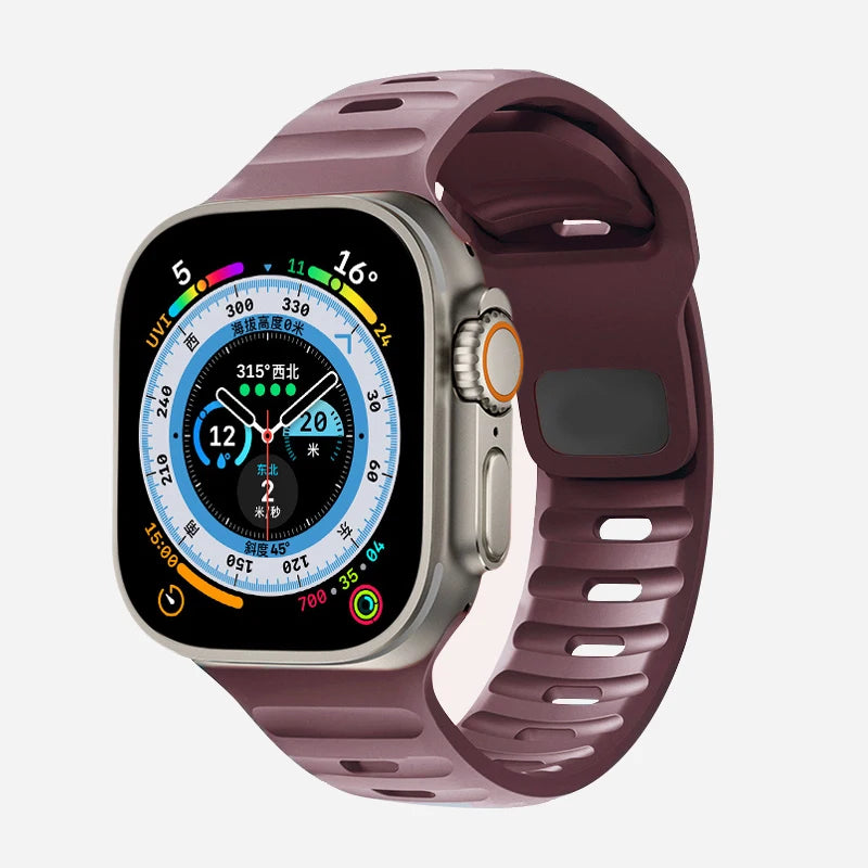 Soft Silicone Strap For Apple Watch Band Ultra 49mm 44mm 45mm 42mm 41mm 40mm 38mm sport Watchband iwatch Serise 8 7 6 5 bracelet