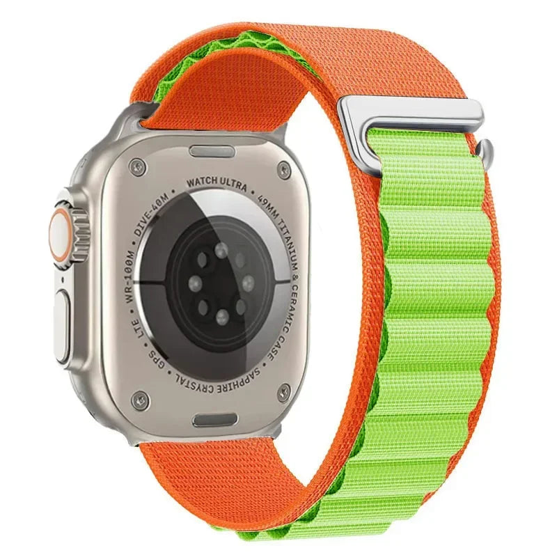 Alpine Loop Belt For Apple Watch Ultra 49mm 11 10 9 8 7 10 46mm 42mm 45mm 41mm Nylon Band iWatch Series 6 5 4 SE 44mm40mm Correa