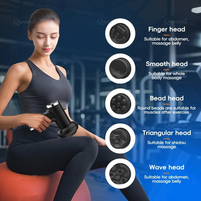 Portable Vibration Massage Fascia Gun, Deep Muscle Relaxation Body Shaping Slimming Machine, Anti-Cellulite Fat Reducing Fitness