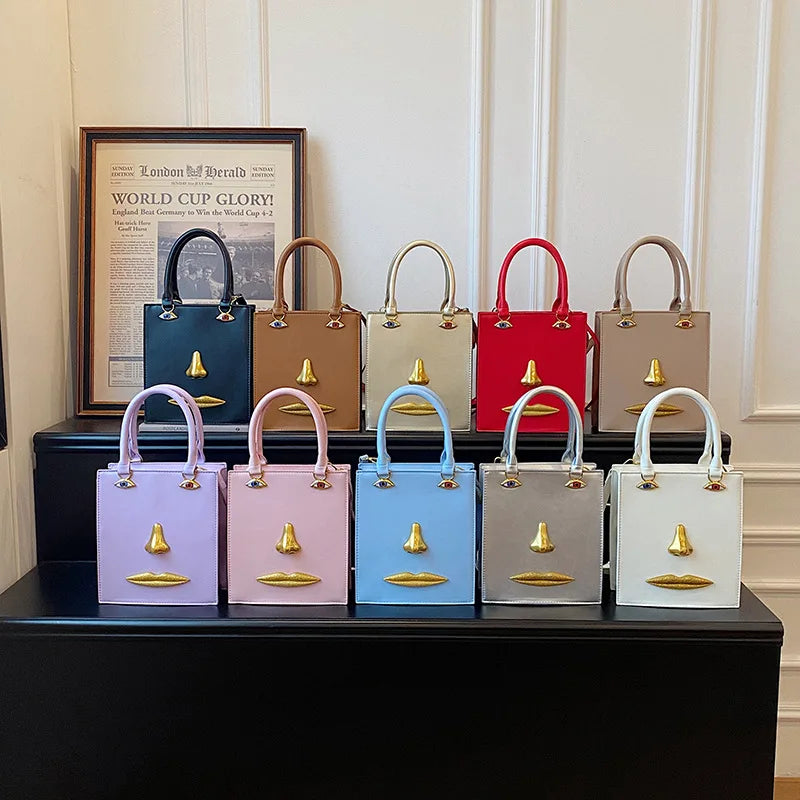 Jewelry Eyes Face Bags for Women Handbags Harajuku Box Shoulder Bag Funny Purses for Women Party Evening Bag NEW Crossbody Bags