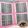 Anime-style Curled Lashes, Natural Pointed Cluster Lashes, Slender Korean-style Makeup Lashes, 256 Cartoon-style False Lashes