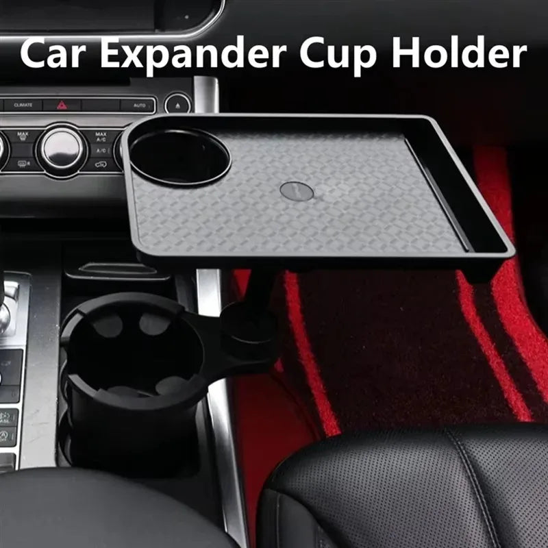 High Quality Universal Car Cup Holder Tray - 360 °   Rotating Adjustable Dual Cup Organizer
