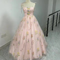 Luxury Floral Embroidery Long Prom Evening Wedding Shooting Dresses Women 2025 Summer Party Formal Occasions Reception Dress