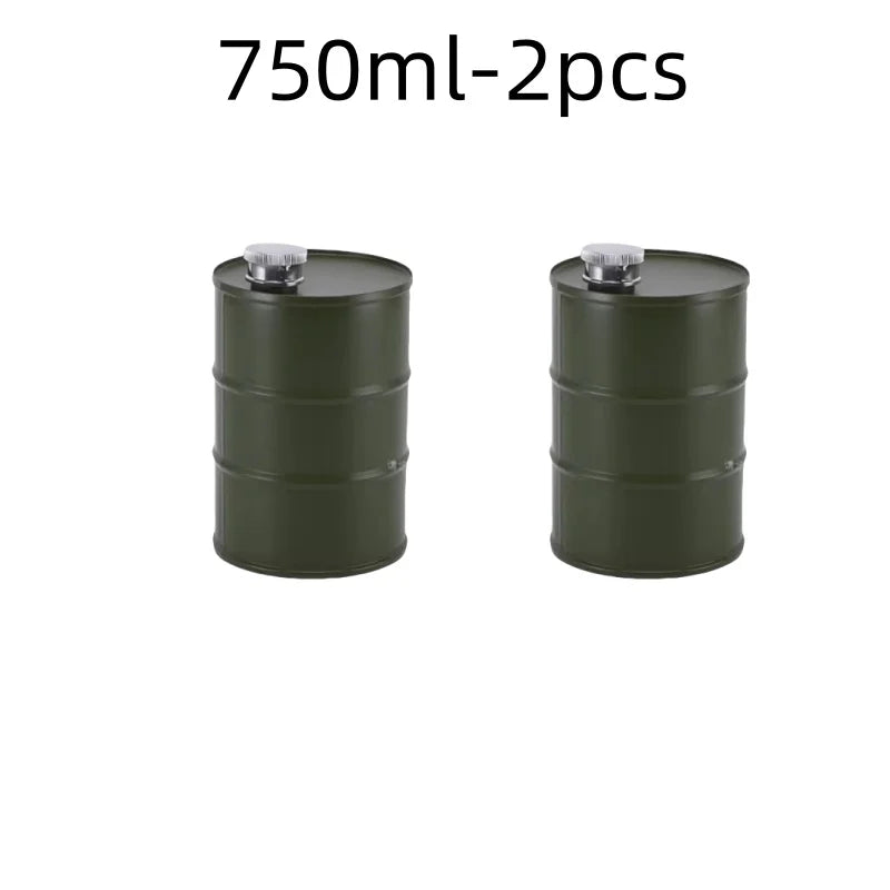1Pc 25oz Water Bottle Drums Whisky  Portable Stainless Steel Hip Flask
