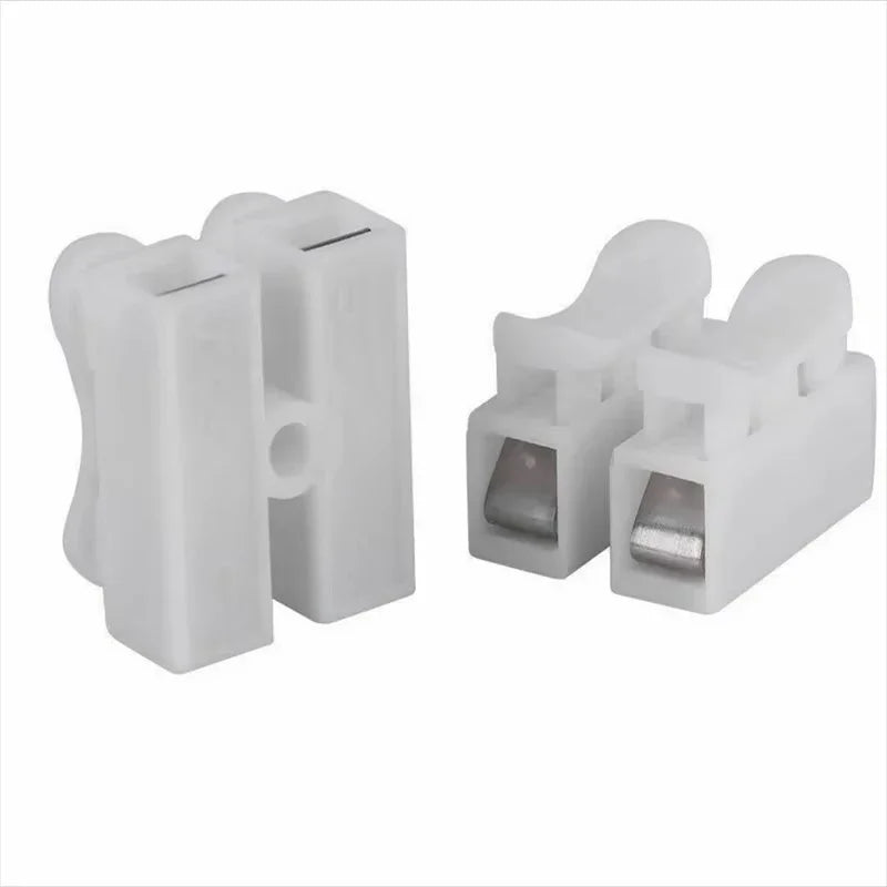20pcs CH2 Spring Quick Wire Connectors Cable Clamps Terminal Block LED Strip Light Replace Electrical Tapes Cable Clamp Tools