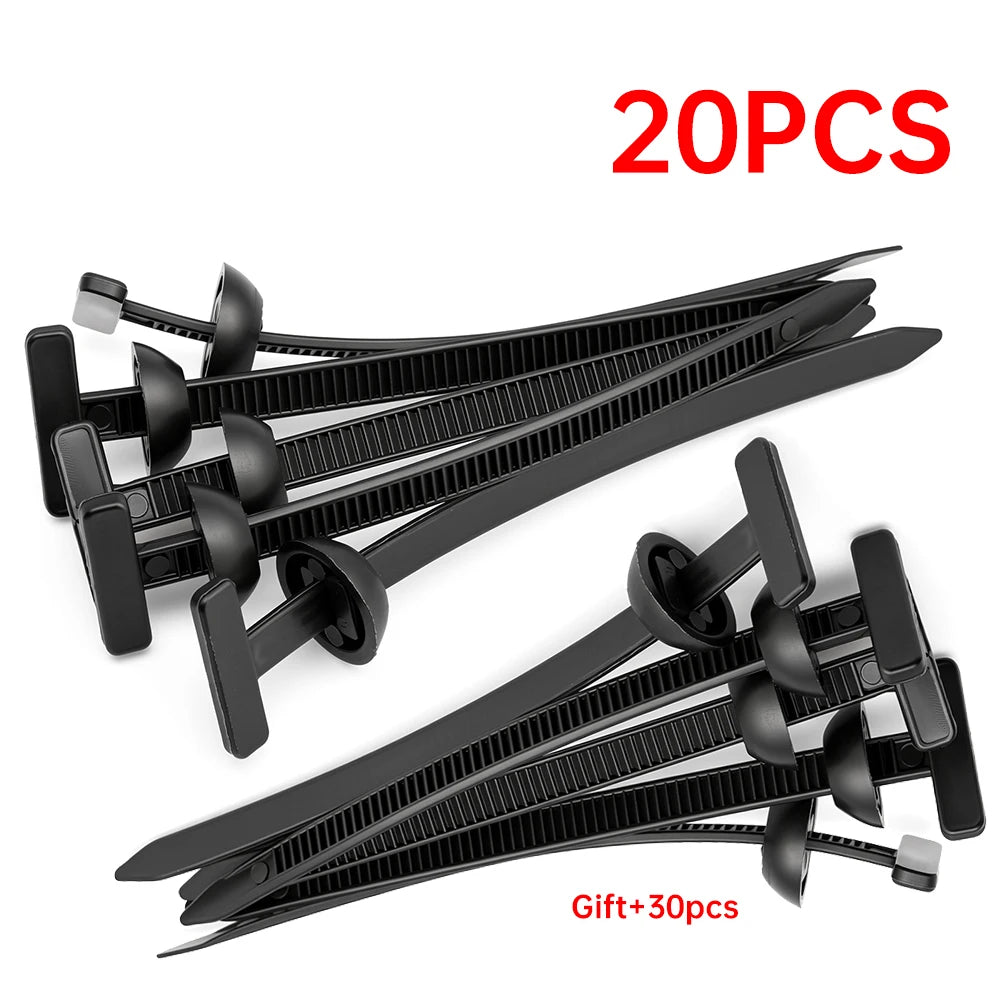 Nylon Universal Cable Tie Buckle Heavy Duty Self-Locking Nylon Zip Ties with Button Fixion Tools for Car Repair Cable Ties Tool
