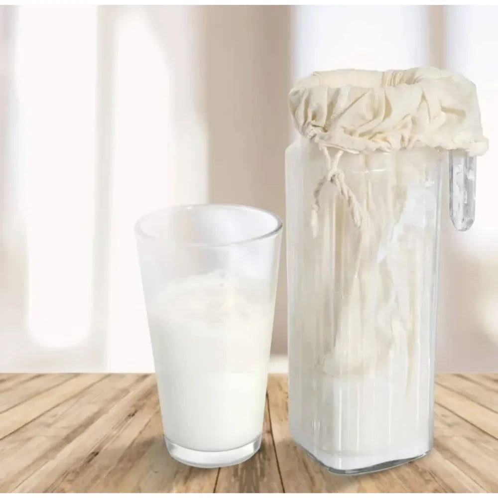 Reusable Cheese Cloth Filter Bags for Tea Yogurt Cold Brew Milk Tea Strainers Soap Herbs Spice Strainers Muslin Drawstring Bags