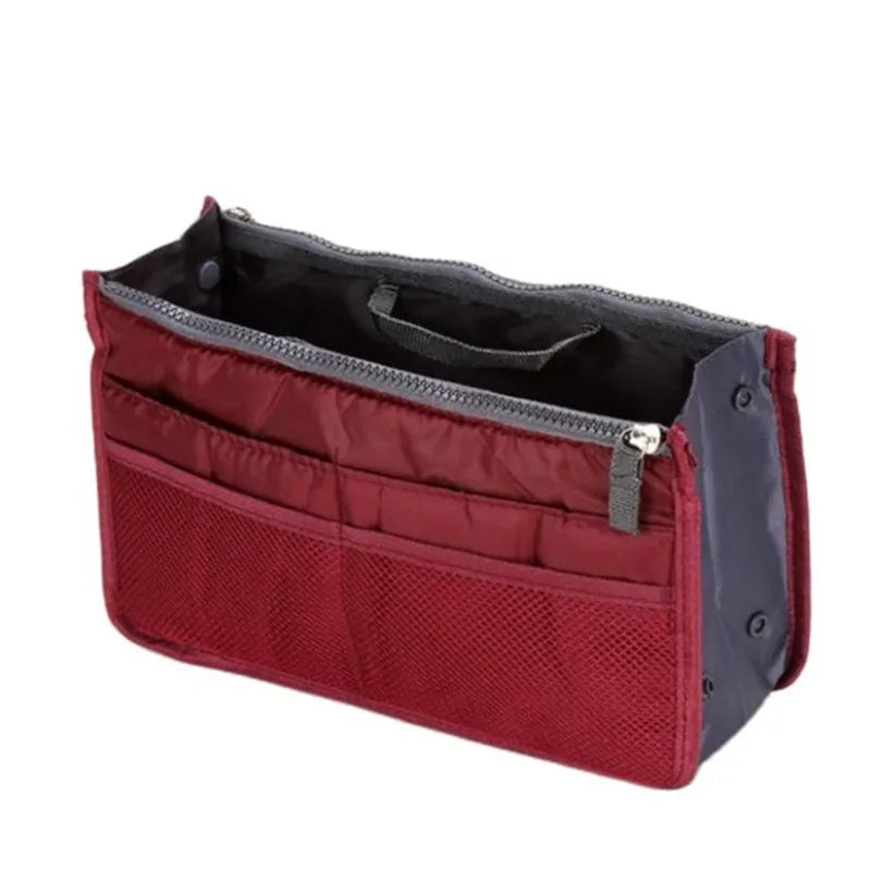 Organizer Insert Bag Women Nylon Travel Insert Organizer Handbag Purse Large Liner Lady Makeup Cosmetic Bag Cheap Female Tote