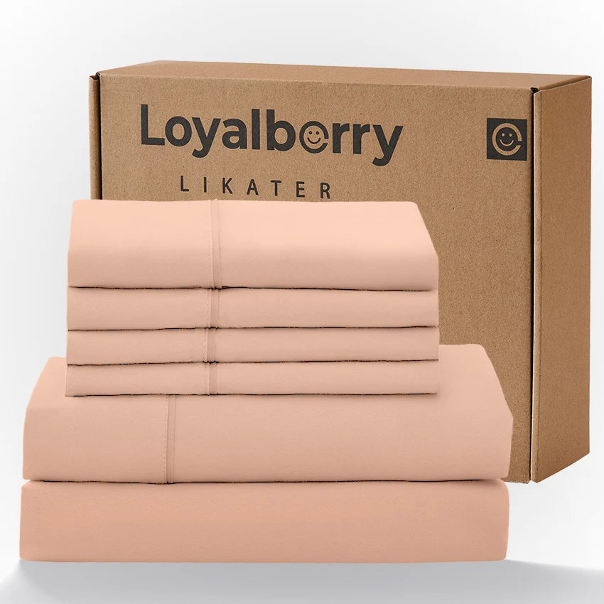 Cool & Soft Queen Size 4-Piece Bedding Set, Double-Sided Brushed Fabric, Easy Care Deep Pocket Fitted Sheet Fits Mattresses Up to 18 Inches, for Bedroom & Hotel Use, Local Warehouse Shipment, Ideal Holiday Gift