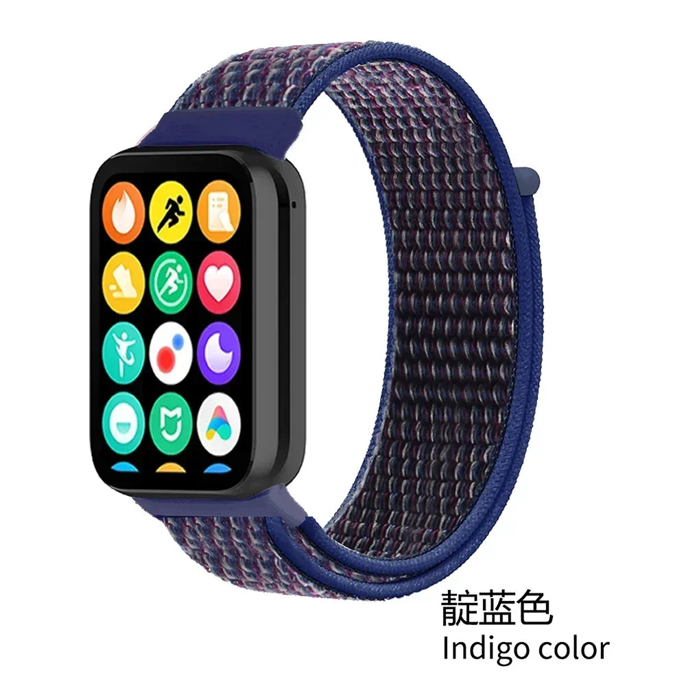 Nylon Strap for Xiaomi Mi Band 9/8 Pro Breathable Replaceable Bracelet Wristband Correa Redmi Watch 4/5/6 Watchband Accessories
