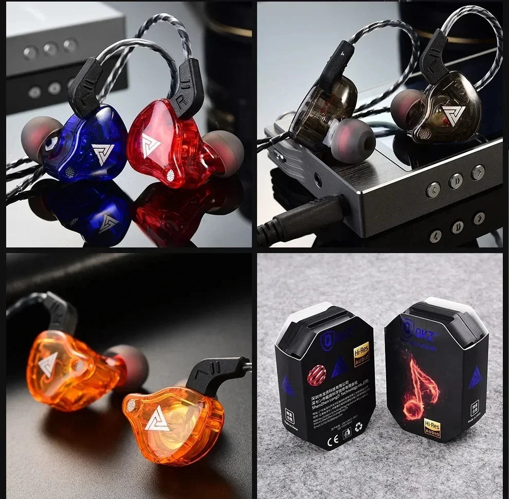 NEW KZ AK6 Copper Driver HiFi Wired Earphone 3.5MM Race Sport Headphone Bass Stereo Headset Music Earbuds In Ear With Mic