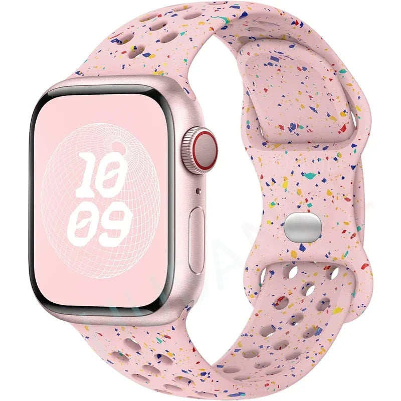 Strap For Apple Watch Band 44mm 49mm 45mm 40mm 41mm 38mm 42mm correa Breathable sports bracelet iwatch series 8 SE 7 6 5 9 Ultra