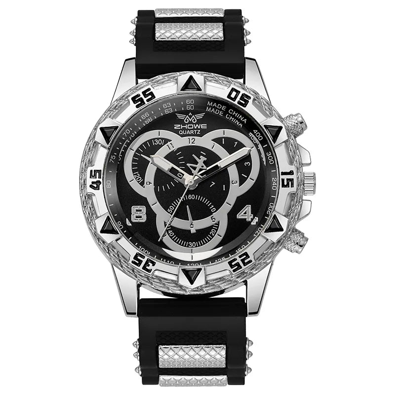Men’s Watch Fashion Silicone Band Analog Quartz Wrist Watch Man Sports Watches