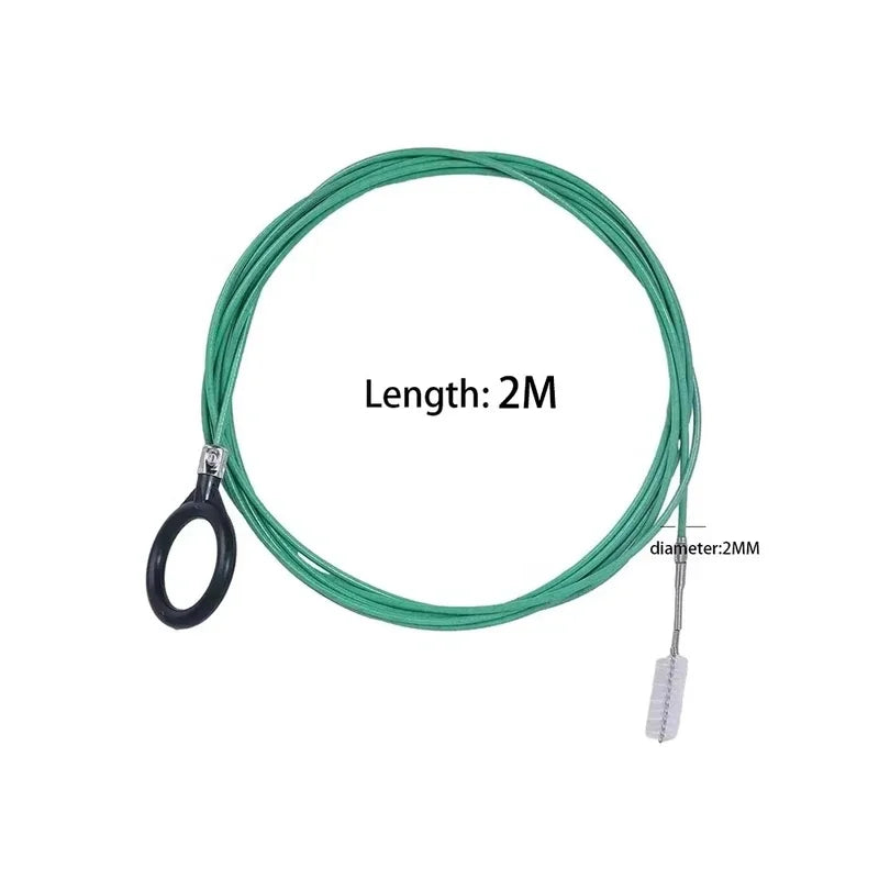 2m Car Sewer Unclogger Cleaning Brush Car Sunroof Long Hose Drain Hole Drain Unclogger Car Pipe Tool Cleaner Auto Accessories