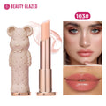 BEAUTY GLAZED Pink Bear Long Lasting Moisturizing Waterproof Natural Lip Balm Natural Formula Repairs Dry Lips Makeup