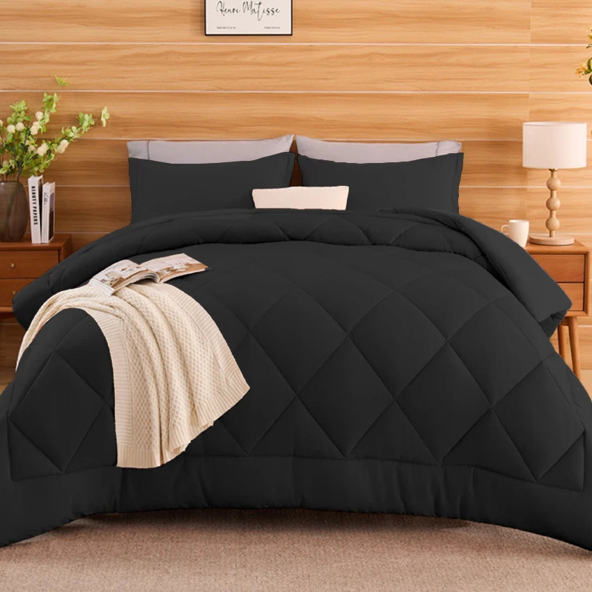 King Size Cooling Comforter Set - 2/3 Piece All-Season Bedding Set, Soft Breathable Lightweight Bedding with 1 Comforter and 1 or 2 Matching Pillow Shams, Easy Care, Ideal Holiday Gift