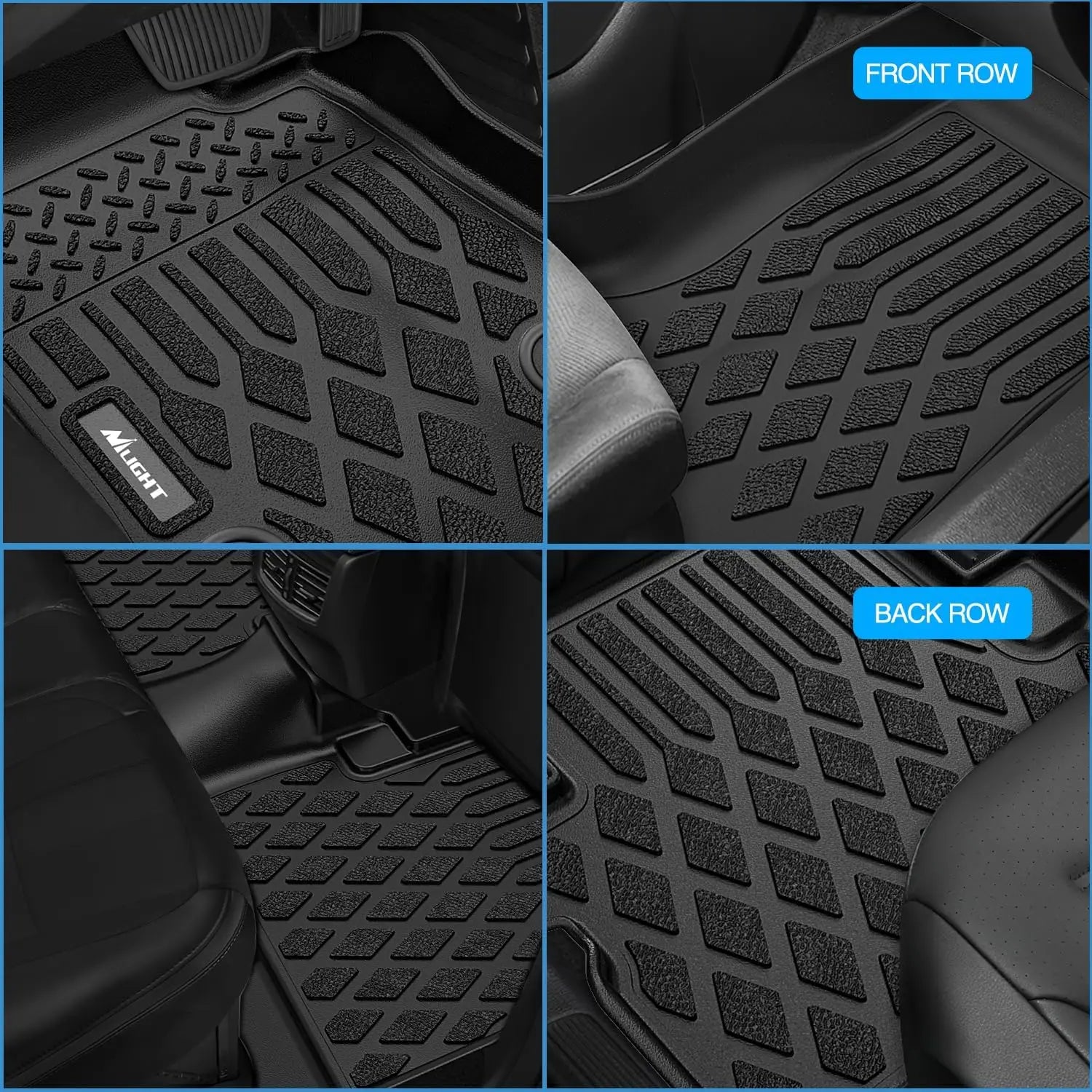 Nilight Custom Fit TPE Floor Mats All Weather Waterproof Heavy Duty Car Floor Liners for Nissan Altima 2007-2025 Rogue 2014-2025 Pathfinder 2013-2025 Murano 2019-2025 Sentra 2014-2025 Titan Titan XD Frontier Ariya Kicks Armad