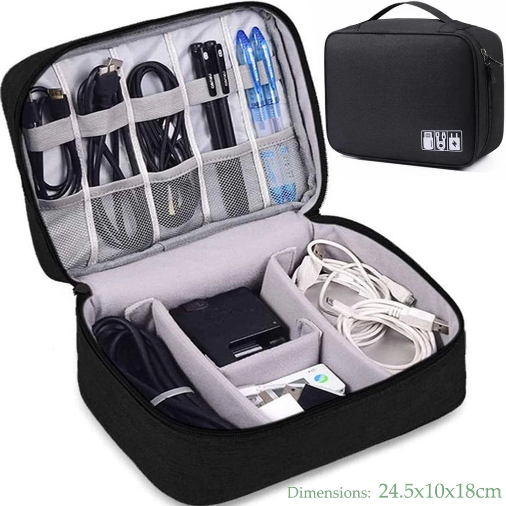 Portable Travel Cable Organizer Case Cable Storage Bag Waterproof Digital Electronic Accessories Organizer for USB Charger Plug