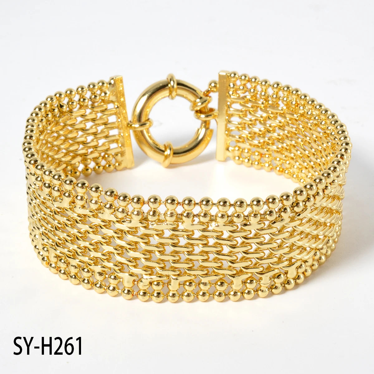 New 18MM Wide Copper Chain Bracelet Unisex 18K Gold Plated Wristband Miami Sidewalk Bracelet Punk Hip Hop Jewelry Party Gift
