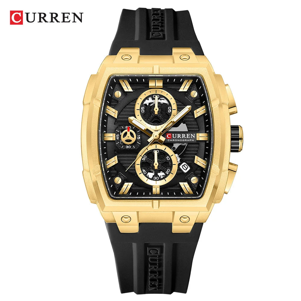CURREN Men Casual Sport Military Quartz Calendar Wrist Watch for Man Business Leather Waterproof Male Clock Relogio Masculino