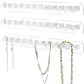 Transparent Acrylic Jewerly Storage Rack Earring Necklace Hanger Holder Wall Mounted Jewerly Display Stand Organizer For Women