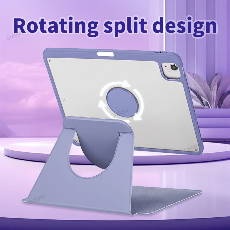 For iPad 11th 11 A16 Magnetic Case iPad 7th 8th 9th 10.2 Gen Funda ipad Air 11 M4 4th 5th 10th 10.9 2 9.7 Pro11 Rotation Cover