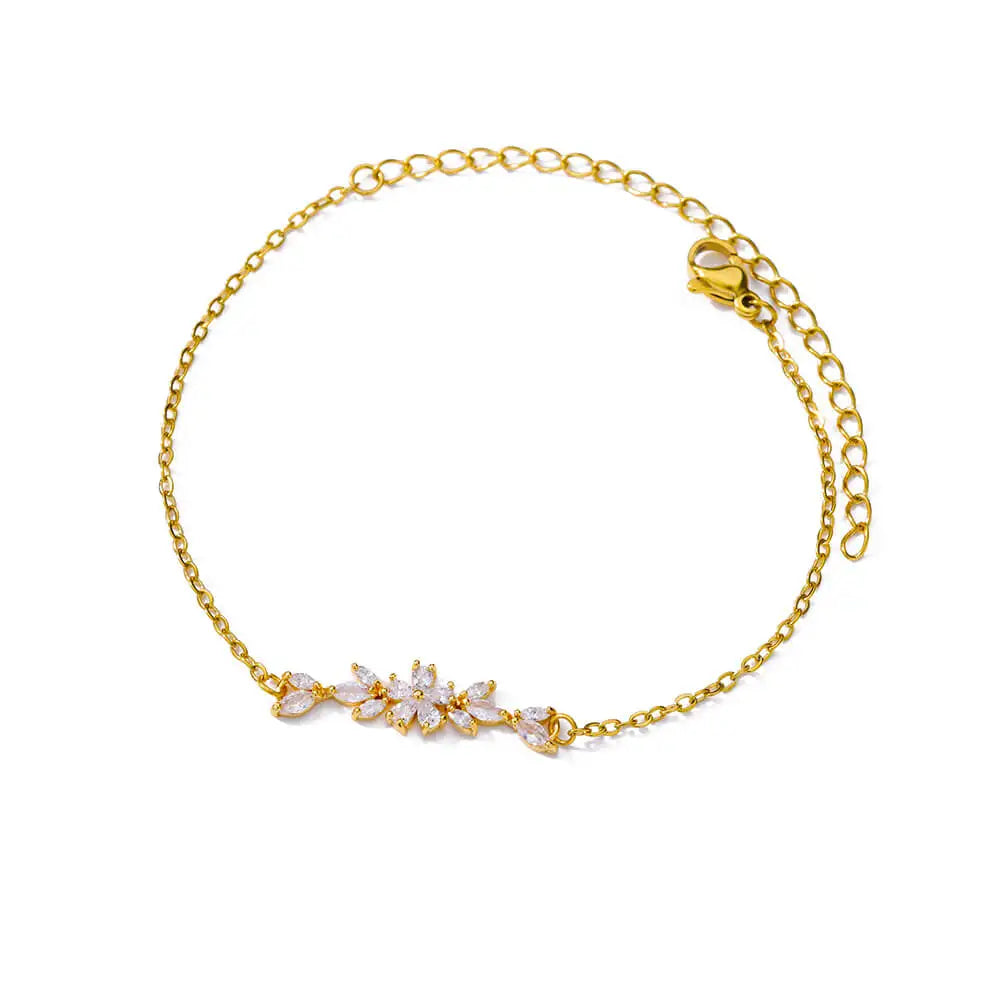 Stainless Steel Beaded Round Snake Chain Bracelets For Women Gold Color Geometric Bracelet Luxury Wedding Party Jewelry Gift