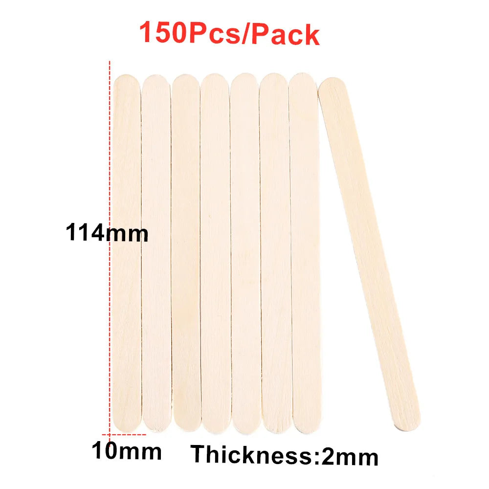 50/100/150Pcs Resin Tool Epoxy Stirring Stick Popsicle Ice Cream Stick Handmade DIY Resin Mold Wood Ice Pop Sticks Making Tools