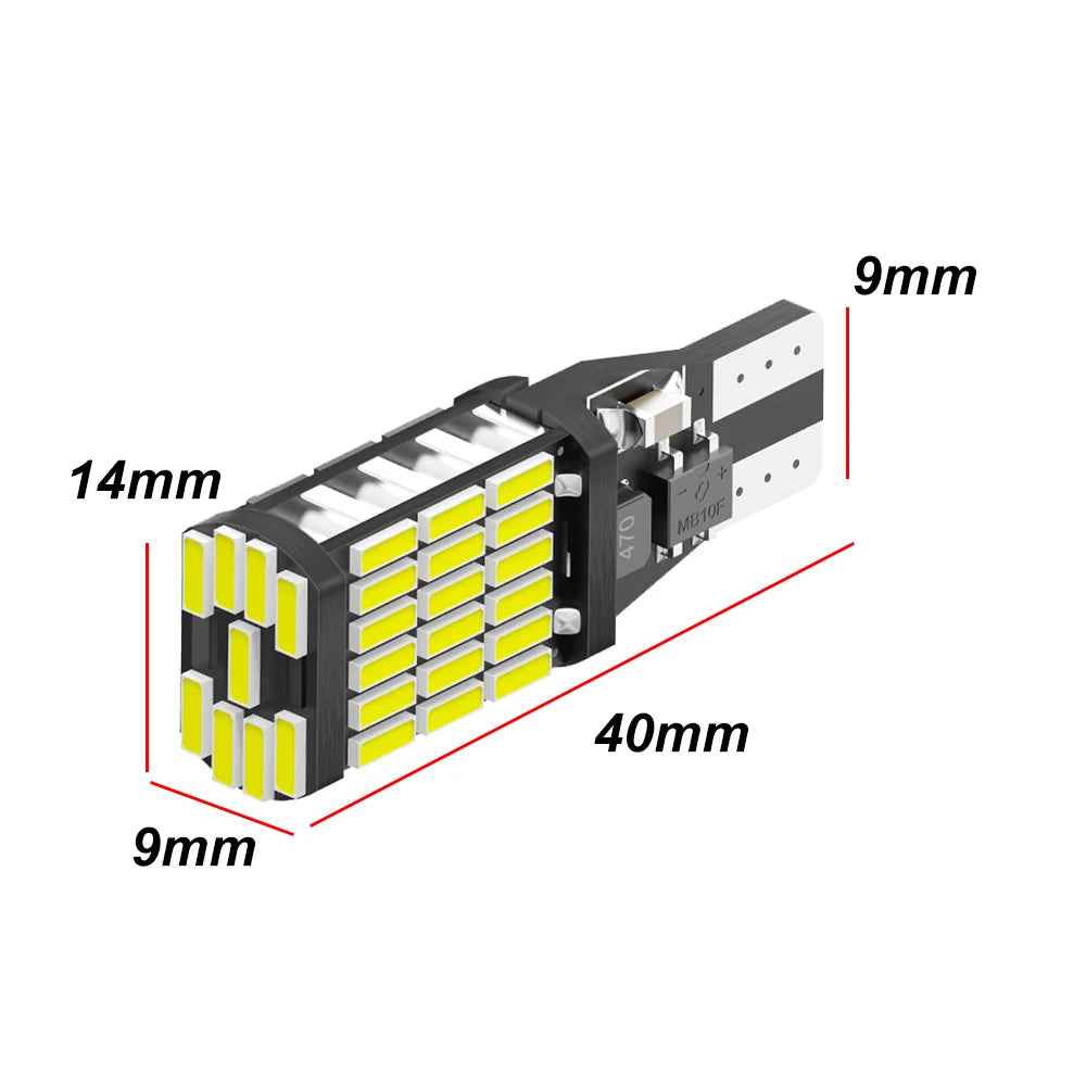 2pcs T15 4014 45chips W16W 921 912 LED Backup Light Reserve Lamp Canbus Bulbs High Power LED Canbus W16W red amber Yellow