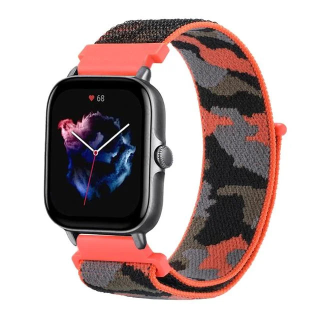 20mm 22mm Nylon Loop Strap for Amazfit GTR 47mm/GTR4 3 Pro/GTS 4 mini/3 Bracelet for Amazfit Balance 3 2/bip 5 6 Max/Stratos 2 3