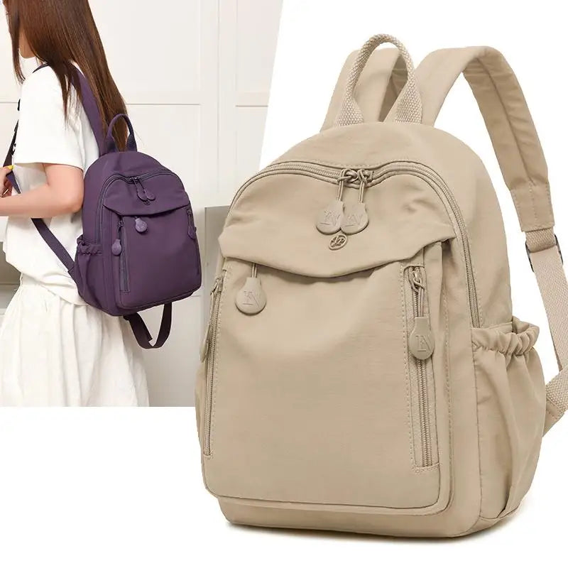 Women Multi-Color Lightweight Casual Backpack Trendy Daypack Shoulder Bag Schoolbag for Everyday Commute Travel Essential Purse