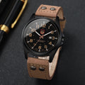 Fashion Arabic Dial Men Quartz Watch Casual Leather Strap Men's Calendar Sports Watches