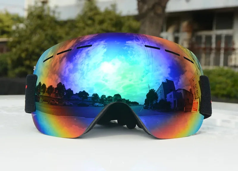 Light Ski Goggles Double Lens Layers UV400 Anti Fog Big Ski Mask Glasses Skiing Men Women Snow Snowboard Goggles Winter Eyewear