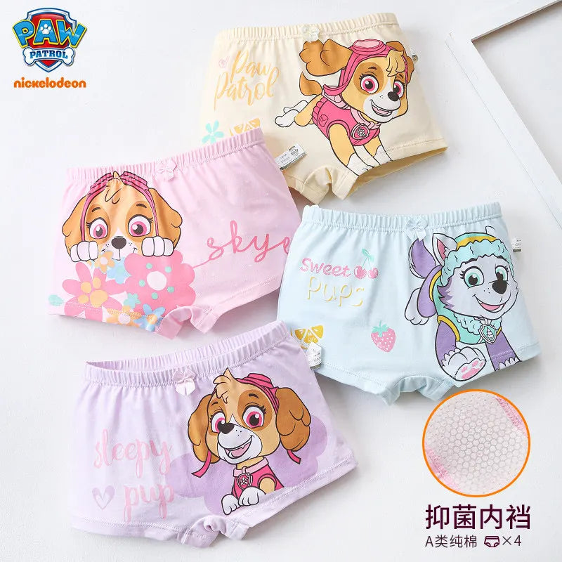 2024 New Genuine Paw Patrol Boys Girls Underpants Children Underwear Girls shorts Boxer Brief Cotton Corner Pants High Quality