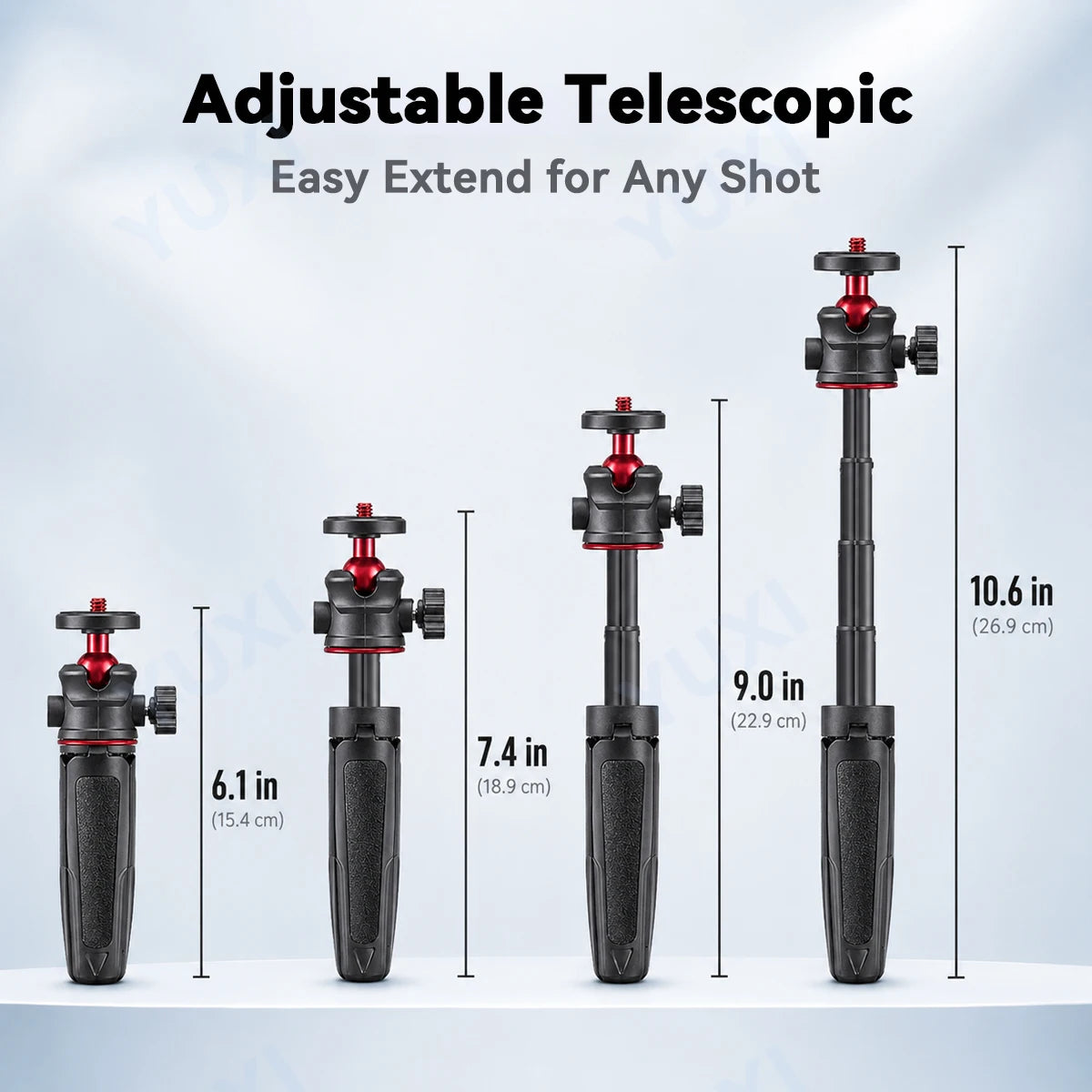 Mini Extendable Tripod Selfie Stick for DJI Osmo Pocket 4/3 Action6/5Pro/4 Insta360 X5/X4 Ace Pro 2 GoPro 13 Ballhead Mount Grip