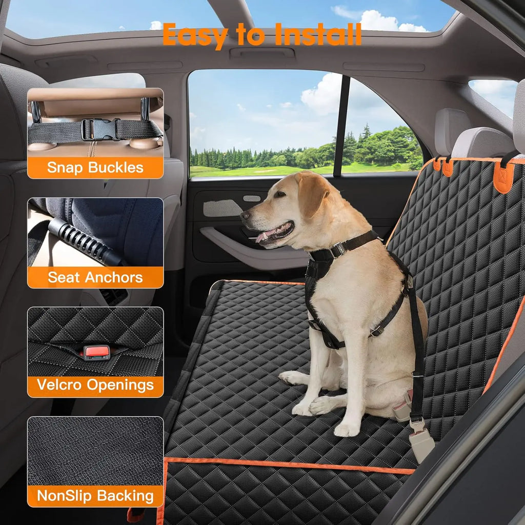 Dog Seat Cover for Back Seat Nonslip Car Seat Protector for Dogs with Waterproof Oxford Fabric for Trucks & SUV