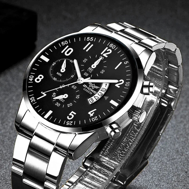Luxury Men Business Watches Fashion Calendar Quartz Watch Male's Clock Reloj Hombre