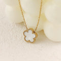 Classic five-leaf clover shell pendant, high quality waterproof metal 18K women's necklace, wedding party jewelry
