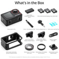 ALL New DJI Osmo Action 5 Pro Adventure Combo, Waterproof Action Camera 1/1.3" Sensor, 4K/120fps Video, Subject Tracking, 12h Extended Battery Life With 3 Batteries, 1.5m Extension Rod, Battery Case