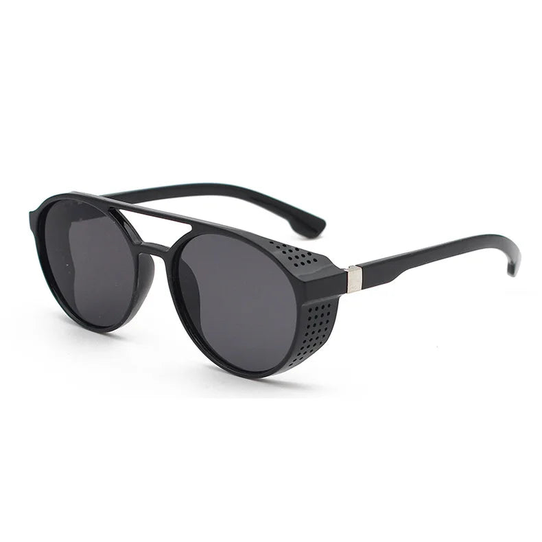 1/2PCS Classic Gothic Steampunk Sunglasses Men Women Brand Designer Shades Retro Round Driving Sun Glasses UV400