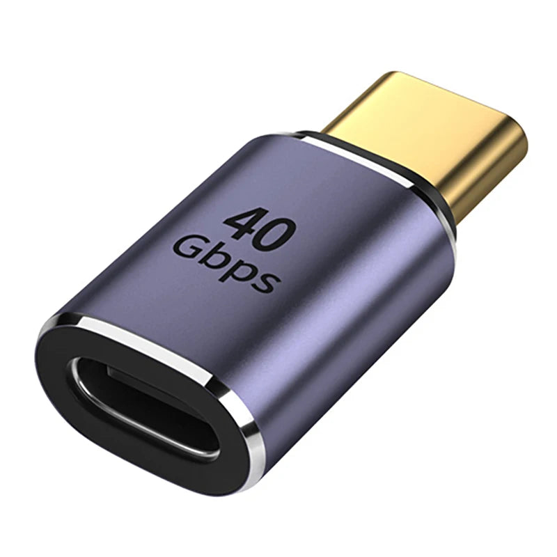 USB4.0 40Gbps OTG USB C 90 Degree Adapter 100W 5A Type C to Type C Fast Charging Converter USB C Data Adapter For Macbook 8K60HZ