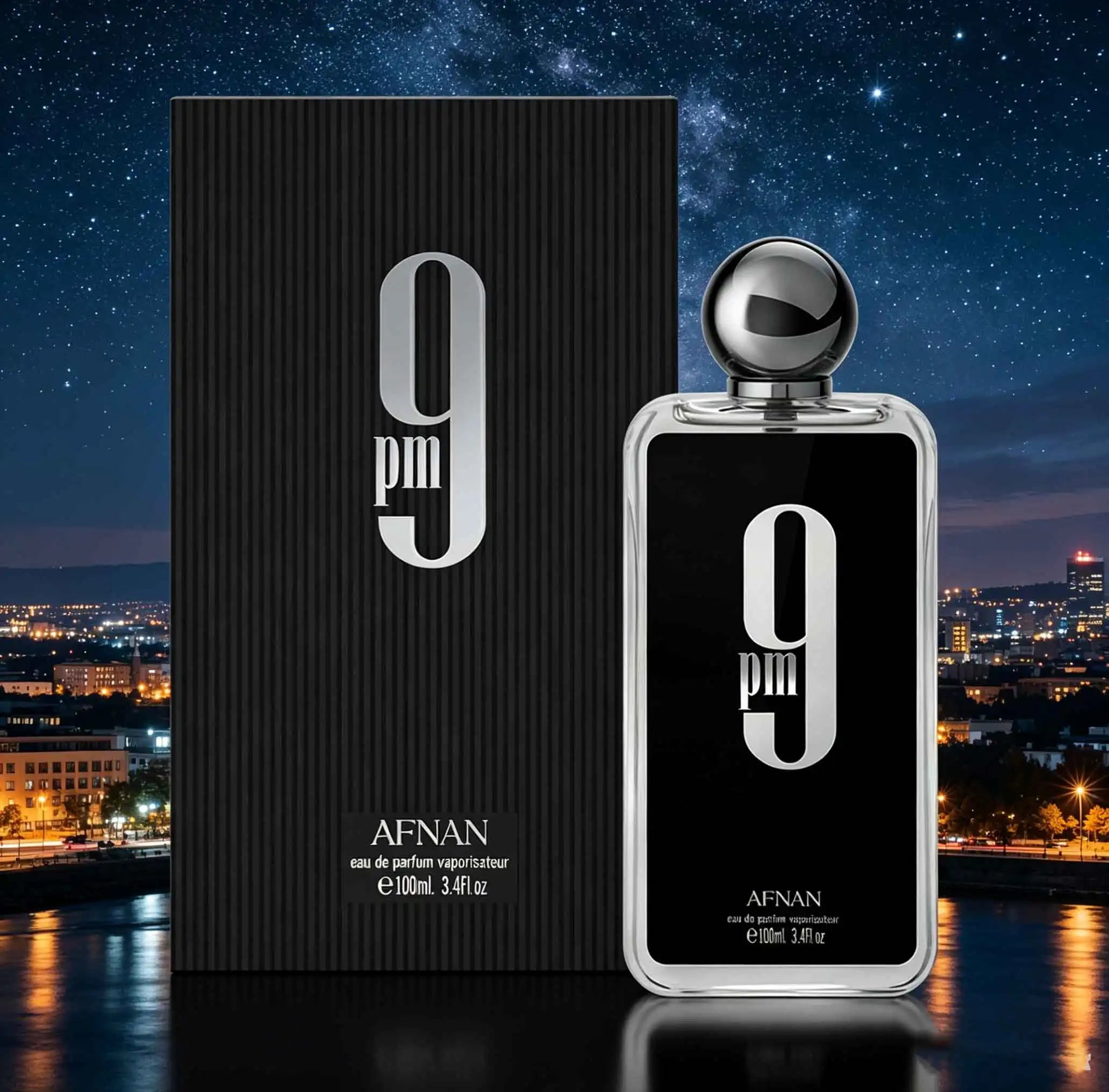 Afnan 9pm Night Men's perfume creates a mysterious and charming night atmosphere with a deep wooden tone. It is cold, gentle and sexy, lasting, and suitable for dating, parties and other night scenes