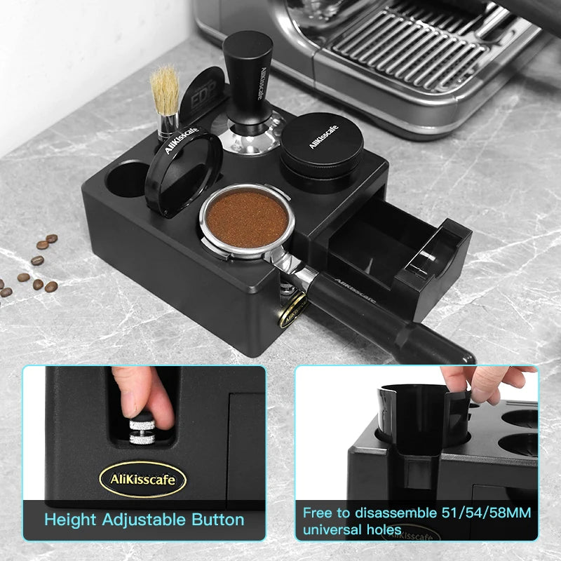 AliKisscafe Coffee Tamping Station Portafialter Holder 51mm 54mm 57 58mm For Delonghi Breville Espresso Accessory Barista Tools