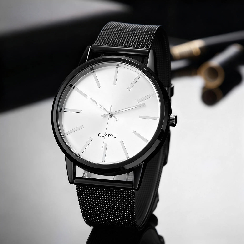 Luxury Women Watches 2025 New Stylish Silver Minimalist Business Ladies Quartz Watch Breathable Leather Steel Clock Reloj Mujer